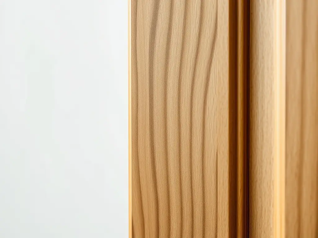 A close-up shot of a Euroluxdoors custom interior door, highlighting the intricate details and customizable design options. The door is pre-finished with a smooth, even surface, showcasing the attention to detail in the manufacturing process.